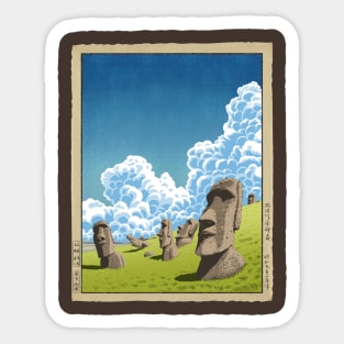 Moai statues Sticker